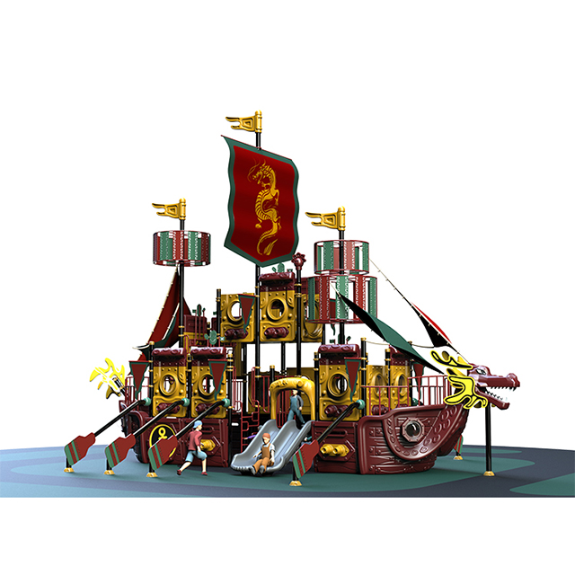New Design Pirate Ship Slide&Climb Set Outdoor Playground For Sale