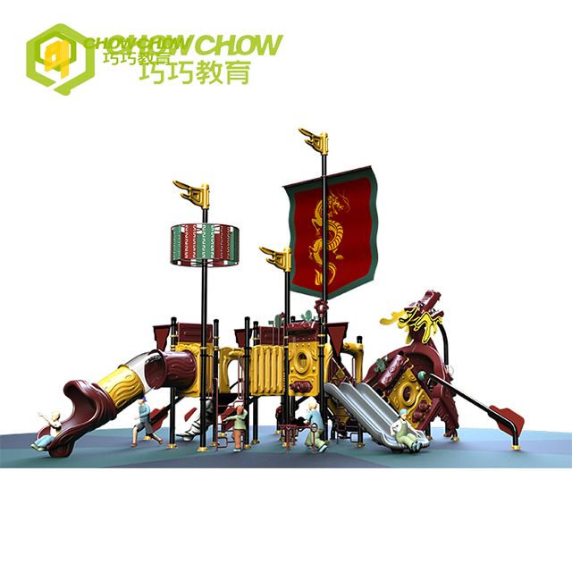 New Design Pirate Ship Theme Outdoor Playground Slide