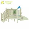 QiaoQiao custom design wooden indoor Wood Playground Slide For kindergarten