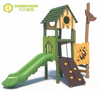 Attractive design outdoor playground with plastic slides