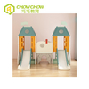 Indoor Children Playhouse With Swing Slide Double Slide 