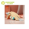 2-in-1 Kindergarten Indoor Kids Plastic Rocking Horse with Slide Basketball Toy