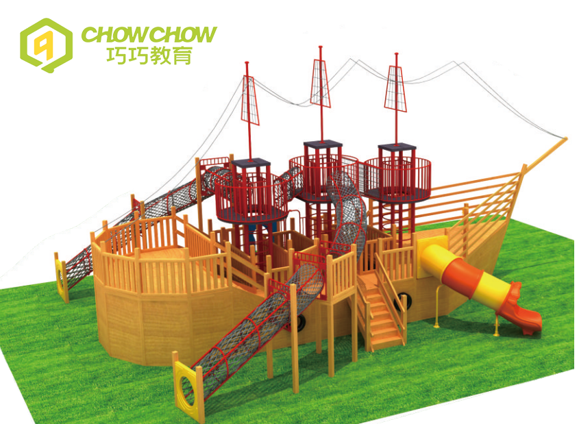 new style children's wooden outdoor amusement park playground equipment