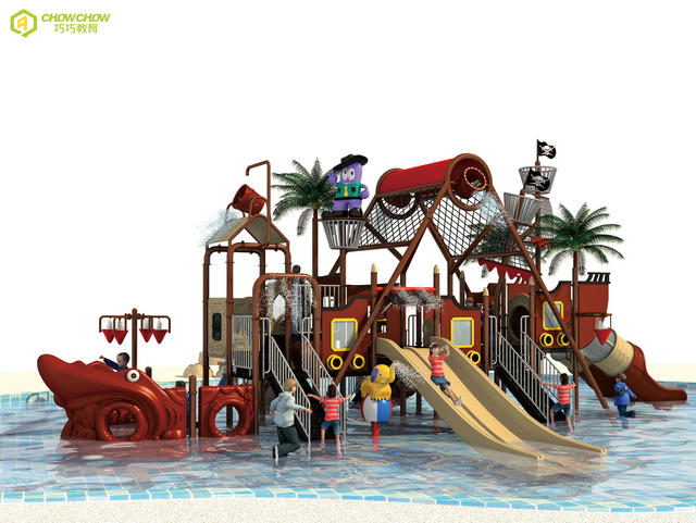 children water park equipments outdoor playground plastic slide water Kids slide with kids