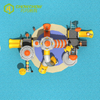 QiaoQiao school large outdoor playground equipment space theme play set with multi slide Amusement Park Kids' Play Structure