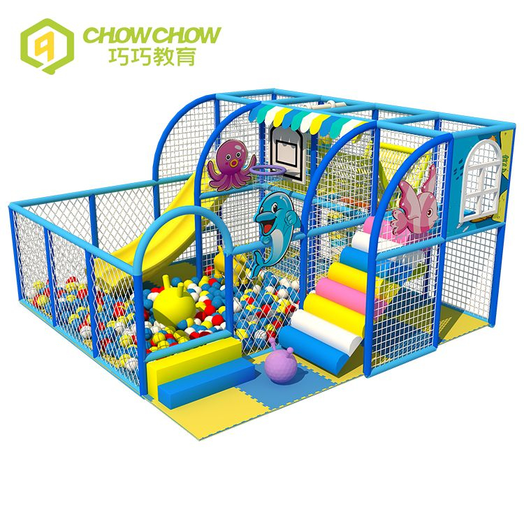QiaoQiao 25sqm kids indoor play corner small playground equipment slide in ball pit structure indoor soft play area for baby