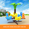 Qiao Qiao kids outdoor playground equipment plastic merry go round 4/6/8/10 seats carousels horse for amusement
