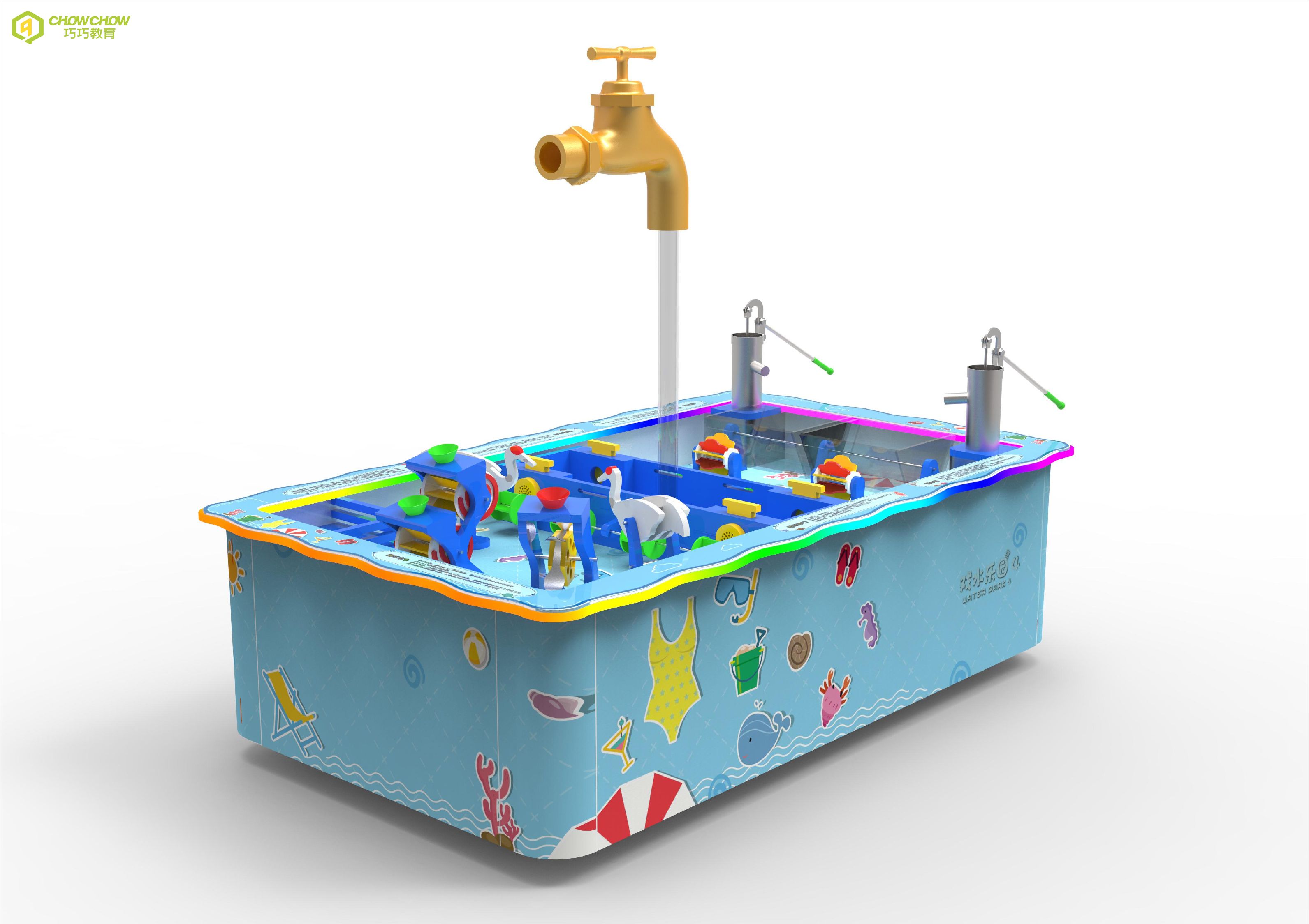 QiaoQiao indoor playground children science amusement water parks Interactive game equipment Water Play Table For kids museum