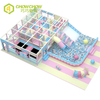 QiaoQiao macaron color Commercial children's playroom maze structure soft play area candy theme indoor playground for kids