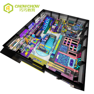 QiaoQiao 2024 China kids large playground indoor trampoline park family amusement entertainment sports park equipment wholesale