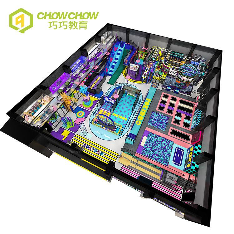 QiaoQiao 2024 China kids large playground indoor trampoline park family amusement entertainment sports park equipment wholesale