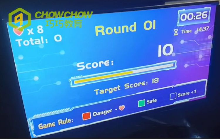 QiaoQiao indoor amusement park playground kids Activate Game Led Floor tile with breakthrough games interactive floor light game