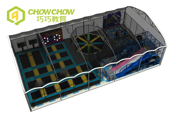 QiaoQiao China child indoor commercial trampoline park kids playground equipment manufacture for adult