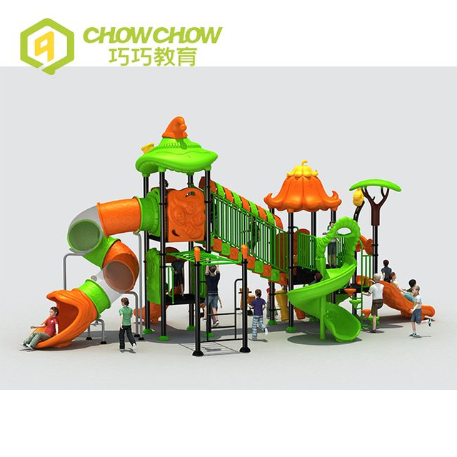 Kids Big Greem Orange Large Outdoor Playground Equipment for Sale