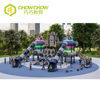 Kids Spacecraft Themed Large Lighted Outdoor Playground Equipment for Sale
