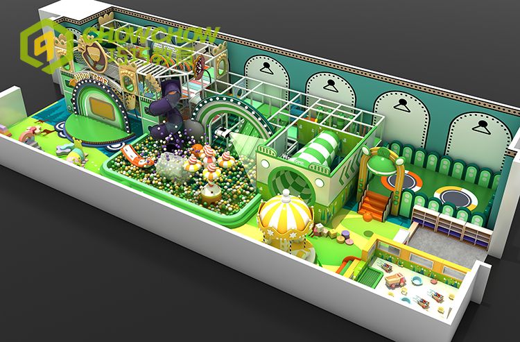 QiaoQiao Commercial Soft Play multi-functional children's forest theme amusement park equipment facilities indoor playground set