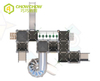 Qiaoqiao 2024 new kindergarten playground equipment outdoor play house with stainlless stainless steel slide play set for kids
