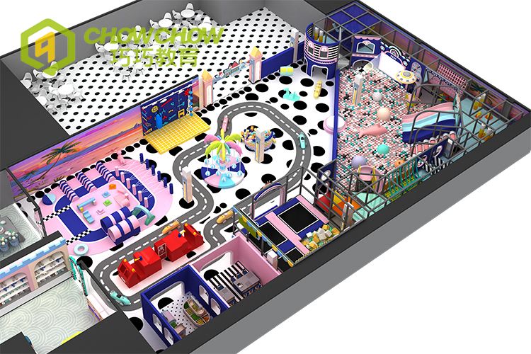 QiaoQiao Kids Indoor Play Factory Naughty Castle Indoor Toddler Playground With Slide and ball pit Soft Play sets for sale