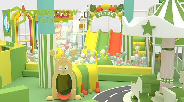 QiaoQiao customize indoor play park equipment commercial soft play naughty castle with adventure obstacles indoor playground kid