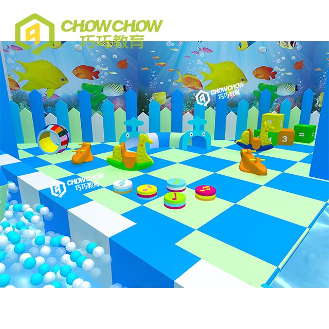 Qiao Qiao Indoor Soft Play Sea Theme Amusement Park Equipment With Trampoline