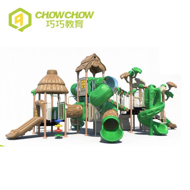 Qiaoqiao Big Old-growth Forest Theme Playground Slide Set for Outdoor Equipment