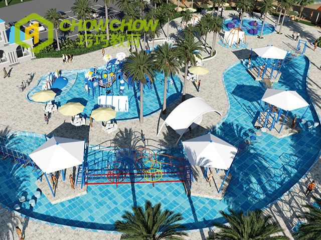 Qiao Qiao kids factory new design water spray playground equipment Swimming Pool water slides for adults