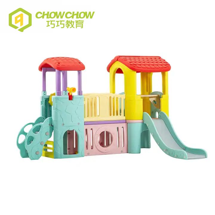 Colorful Children Plastic Playhouse Slide Indoor Playground Set