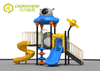 QiaoQiao garden games for children yard play set park plastic game equipment children playground slide outdoor double slide kids toys factory