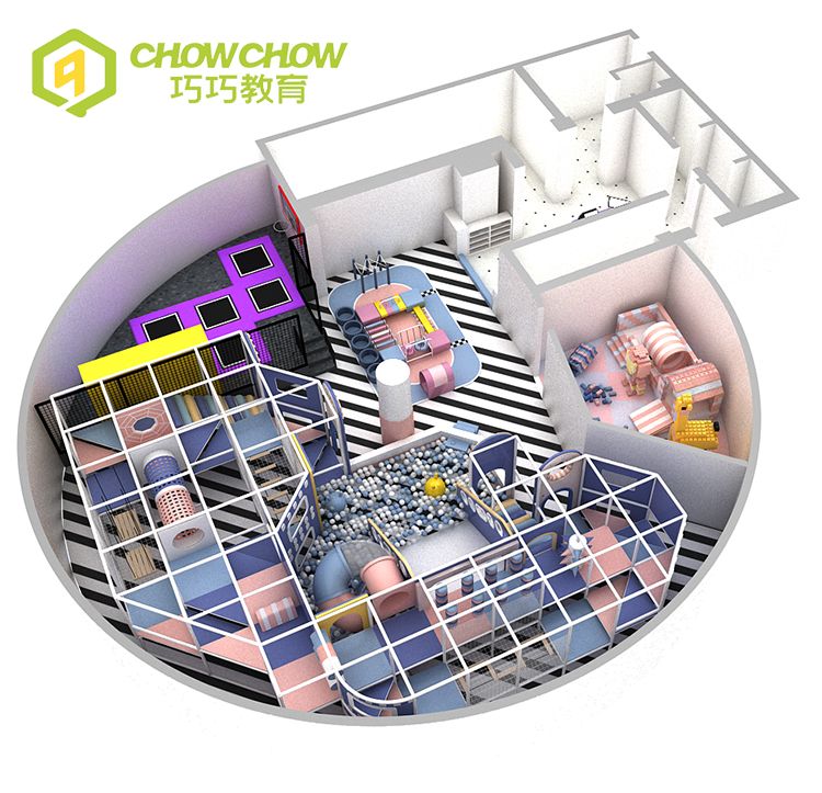 QiaoQiao Children Commercial park Adventure Mazes kid Large softplay equipment toddler indoor playground play gyms for children