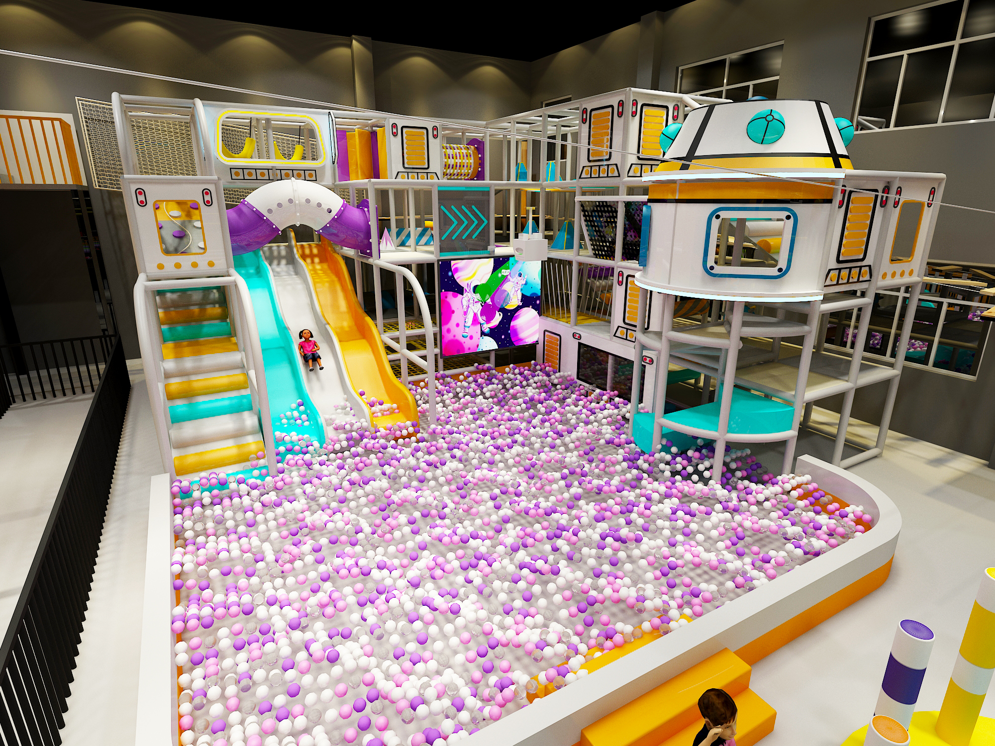 what new equipment does the indoor children's park need to add?