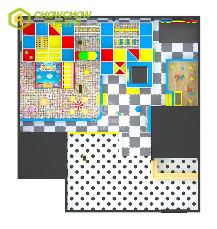 QiaoQiao kids 300sqm indoor soft play park equipment including interactive games projection ball pit baby playground design