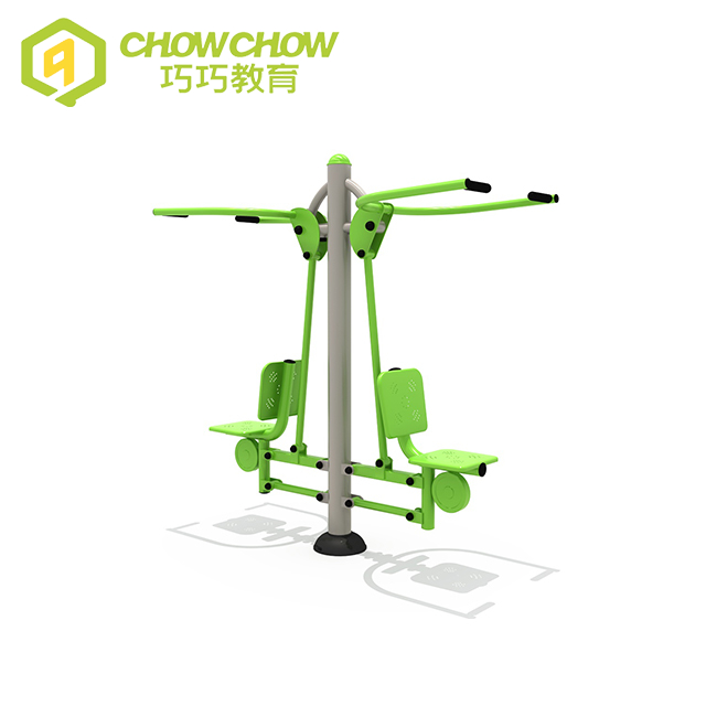 Qiaoqiao Professional Double Sit Push Trainer Outdoor Playground Exercise Outdoor Fitness Equipment