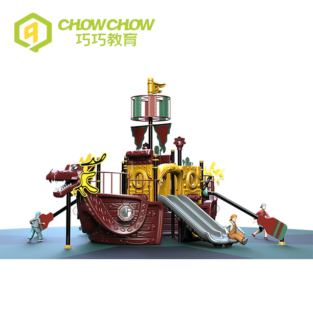 New Design Pirate Ship Theme Outdoor Playground Slide