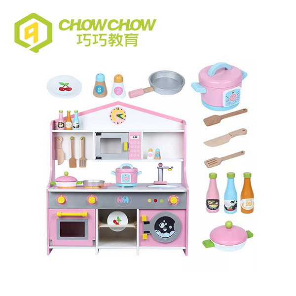 Kids Wooden Pretend Toys Cute Kitchen Set For Sale