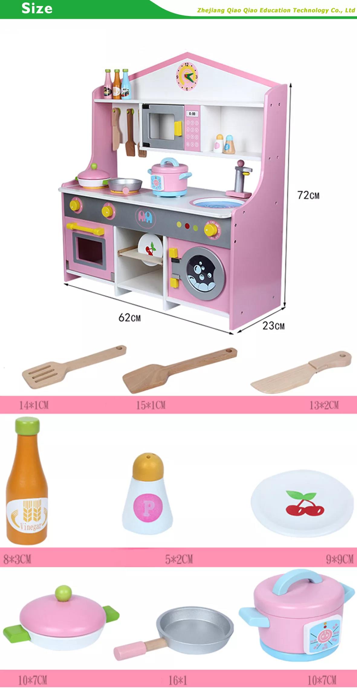 QiaoQiao kids pretend toy kitchen set size