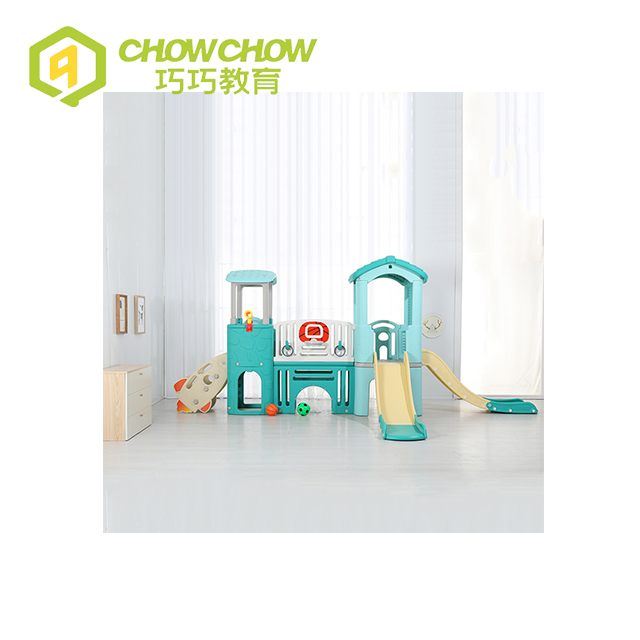 Qiaoqiao Indoor Plastic Playhouse With Slide And Swing Set Toys