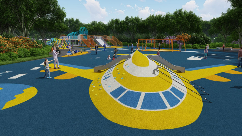 What should we pay attention to when designing a children's playground (1)