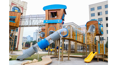 Wooden combination slides have become the new favorite for family parent-child activities.jpg