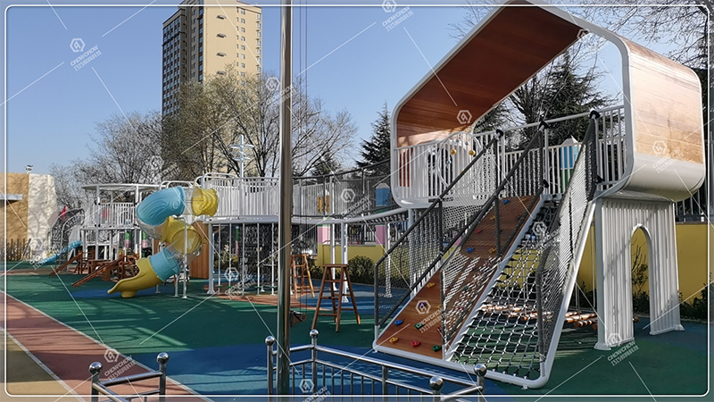 What is the important role of rope climbing playground equipment