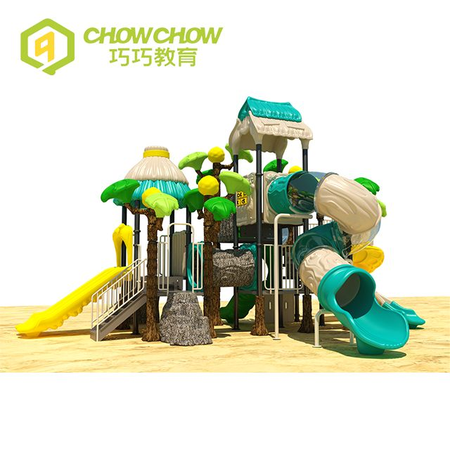 Qiao Qiao Commercial Children Plastic Slide Playground Equipment Outdoor Play Sets for Kids