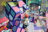QiaoQiao customized 2000sqm panda theme family play center commercial indoor adventure entertainment park equipment playground