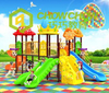 QiaoQiao cheap plastic slide and swing outdoor park children outdoor playground equipment slide for kids
