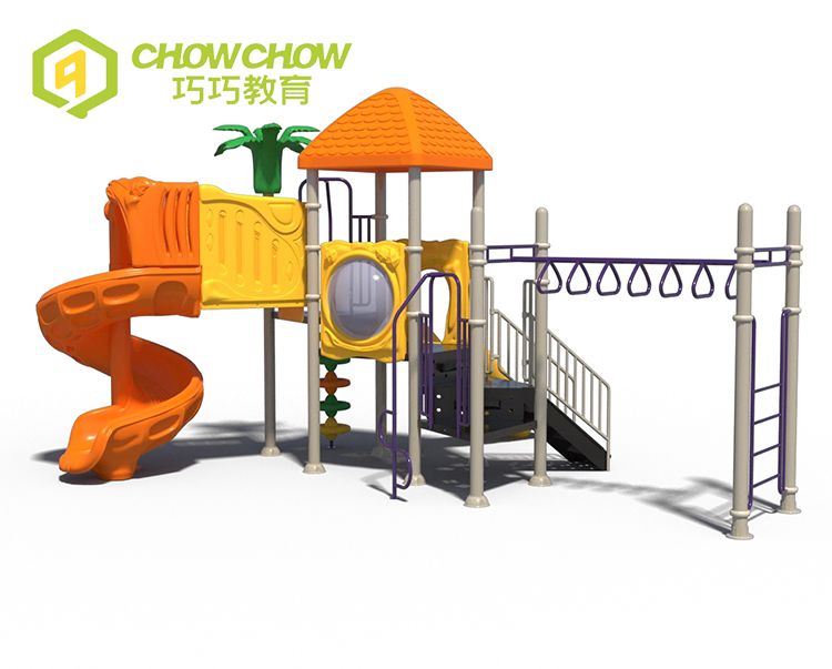 QiaoQiao plastic play set toddler outdoor playground toys large school playground equipment with monkey bar for children garden wholesale