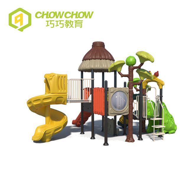 Qiaoqiao outdoor playground kids plastic slide kindergarten outdoor playground equipment