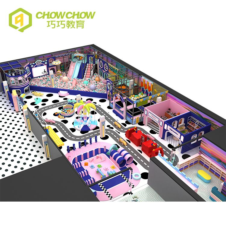 QiaoQiao Kids Indoor Play Factory Naughty Castle Indoor Toddler Playground With Slide and ball pit Soft Play sets for sale