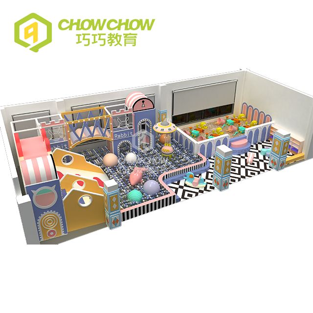Qiaoqiao 100SQM Softplay Equipment Toddler Indoor Playground with Ball Pit