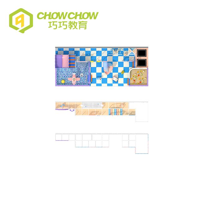 Qiao Qiao Pink Theme Indoor Small Amusement Park Soft Play Equipment For Kids