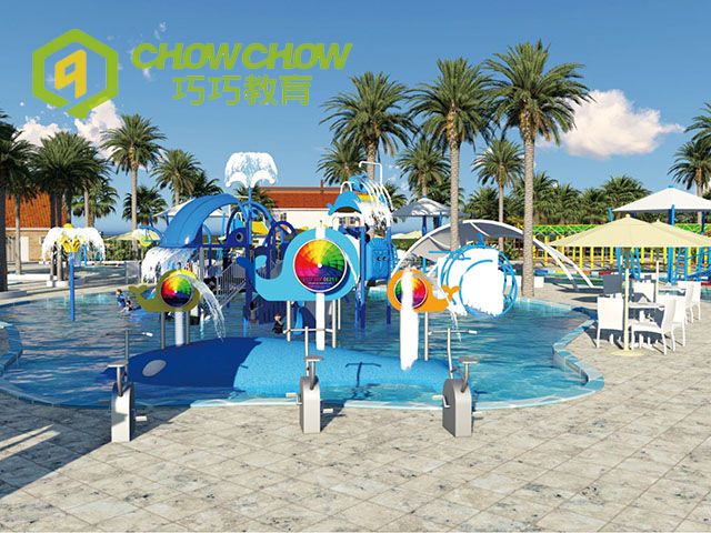 Qiao Qiao kids factory new design water spray playground equipment Swimming Pool water slides for adults