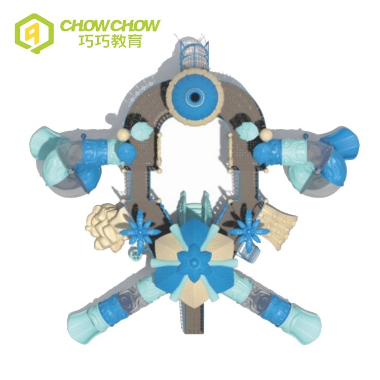 QiaoQiao 2024 new Kids outdoor playground plastic amusement park equipment large children's play toys set slide for business