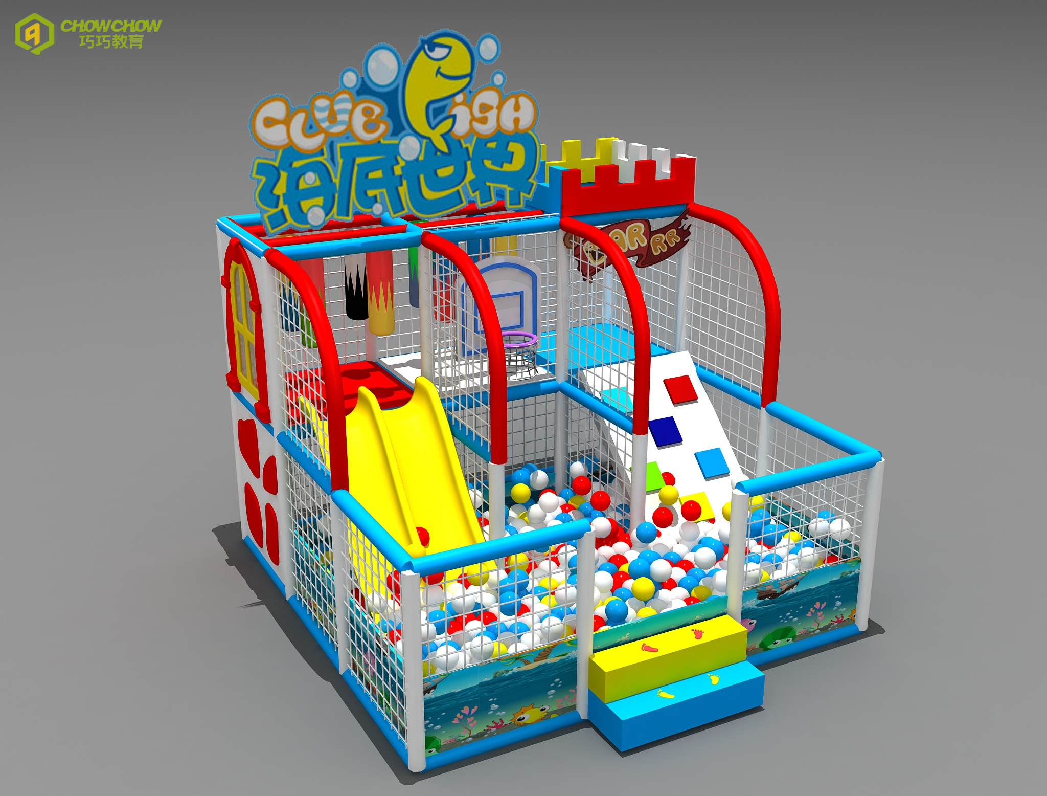 Children commercial colorful castle indoor playground equipment playground with kids